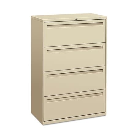 Hon HON, 700 SERIES FOUR-DRAWER LATERAL FILE, 36W X 18D X 52.5H, PUTTY 784LL